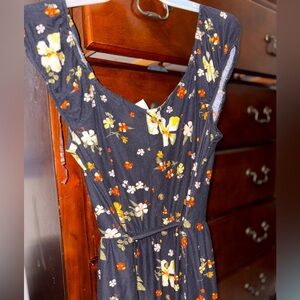 Floral Print Sleeveless Dress